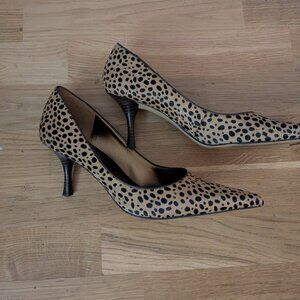 Nine West Leopard/Cheetah Print Leather Heels